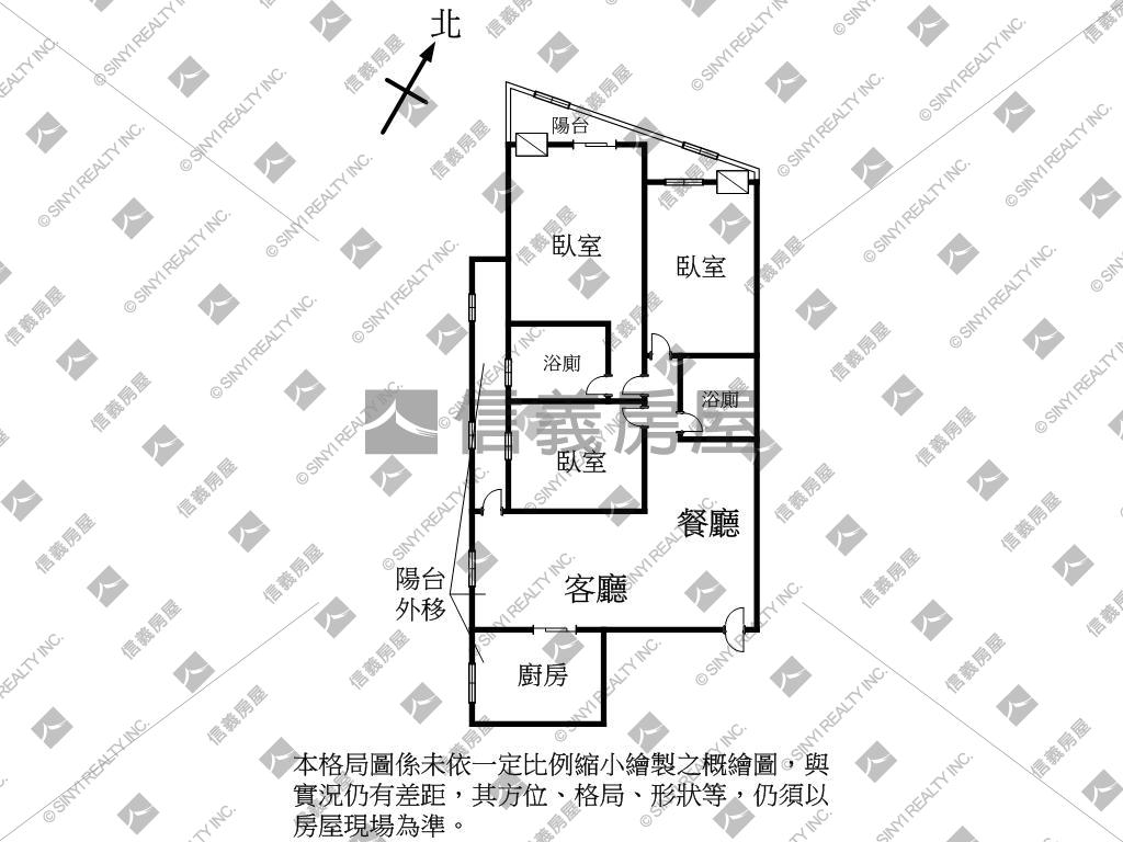 近台中文華高中站頂樓公寓房屋室內格局與周邊環境