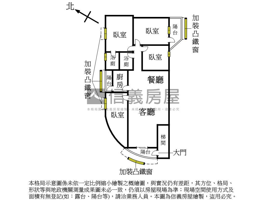 江翠邊間四房美寓房屋室內格局與周邊環境
