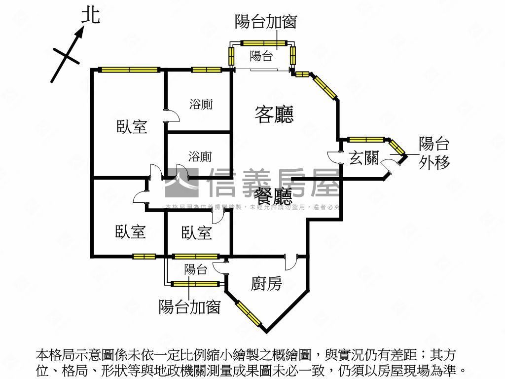 綠蔭三房看１０１有車位房屋室內格局與周邊環境
