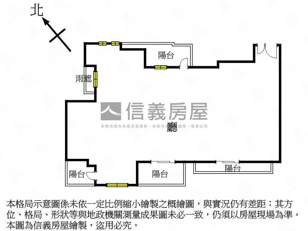 由鉅朝南美視野附三平車位房屋室內格局與周邊環境