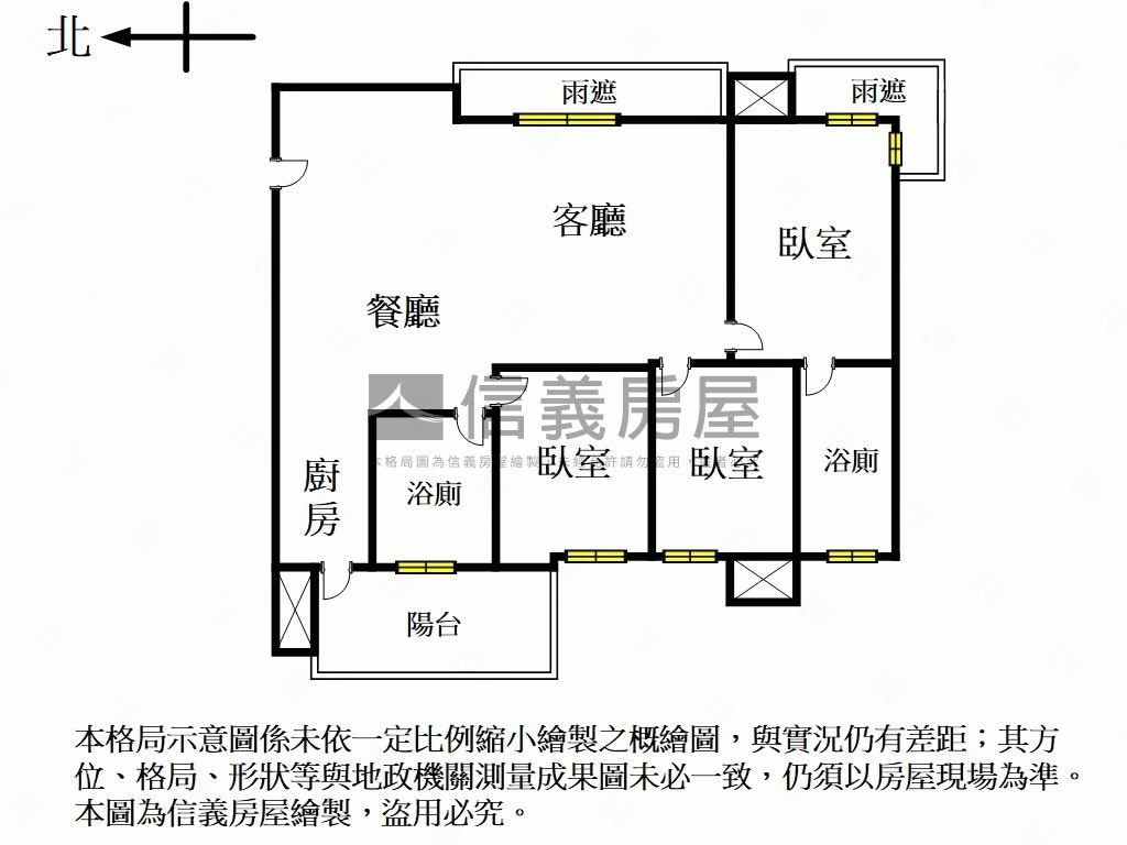 微風館美景觀３房房屋室內格局與周邊環境