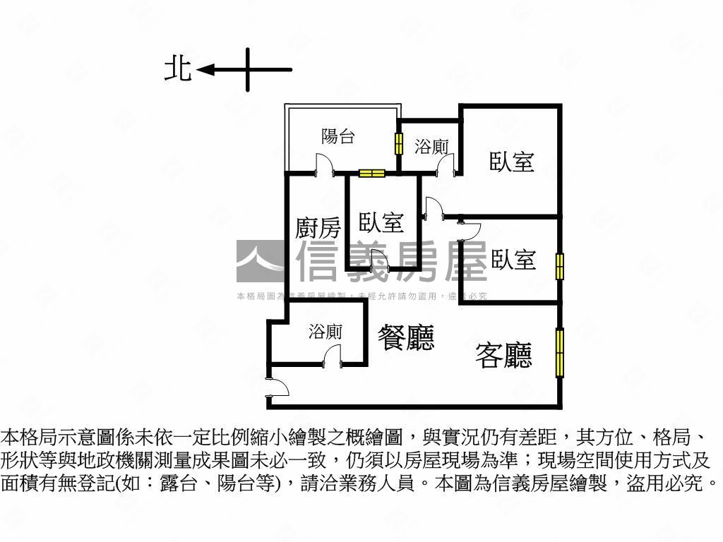 純寓三房平車房屋室內格局與周邊環境