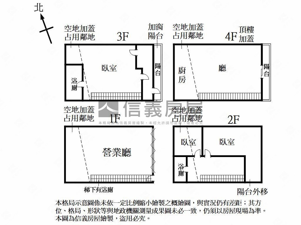 一中商業透天店面房屋室內格局與周邊環境