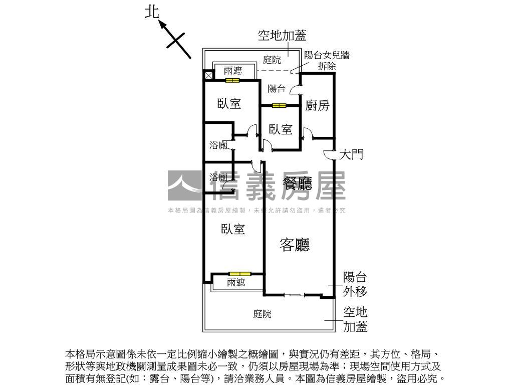 台北人庭院戶雙坡平車位房屋室內格局與周邊環境