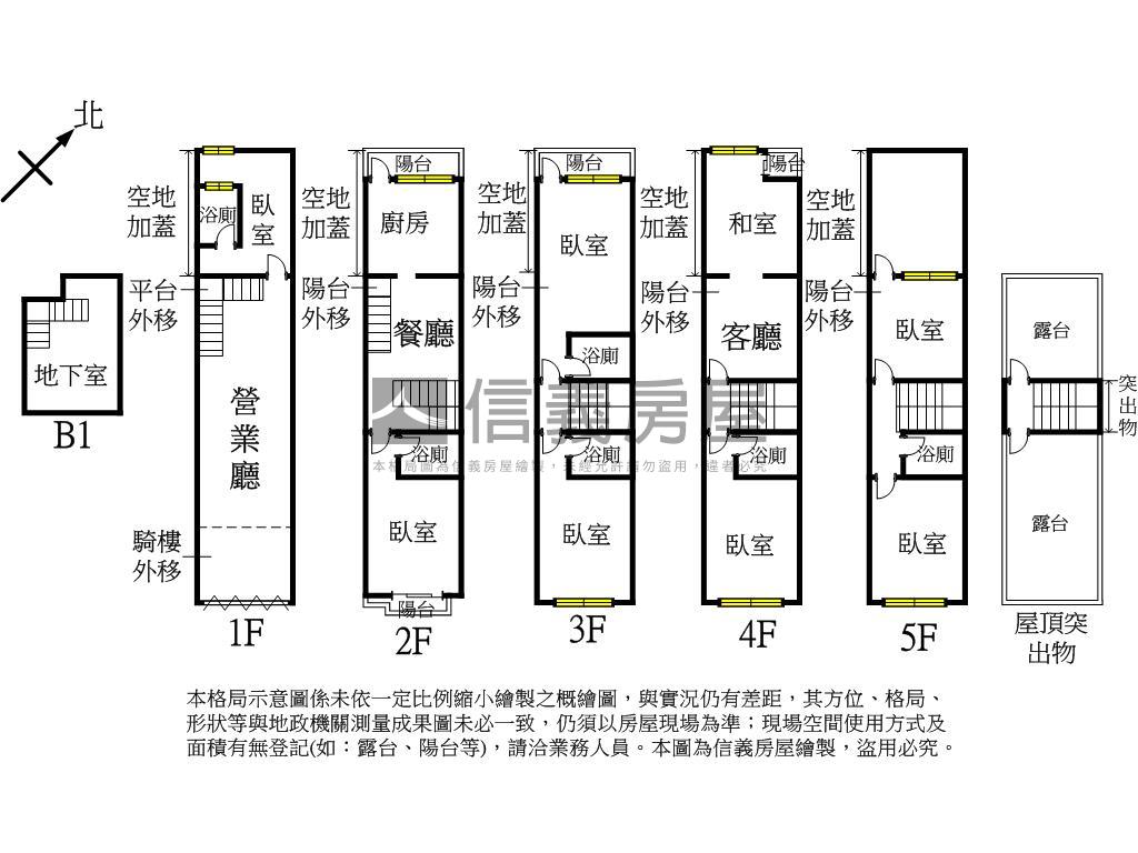 國美館正五樓百坪透天店住房屋室內格局與周邊環境
