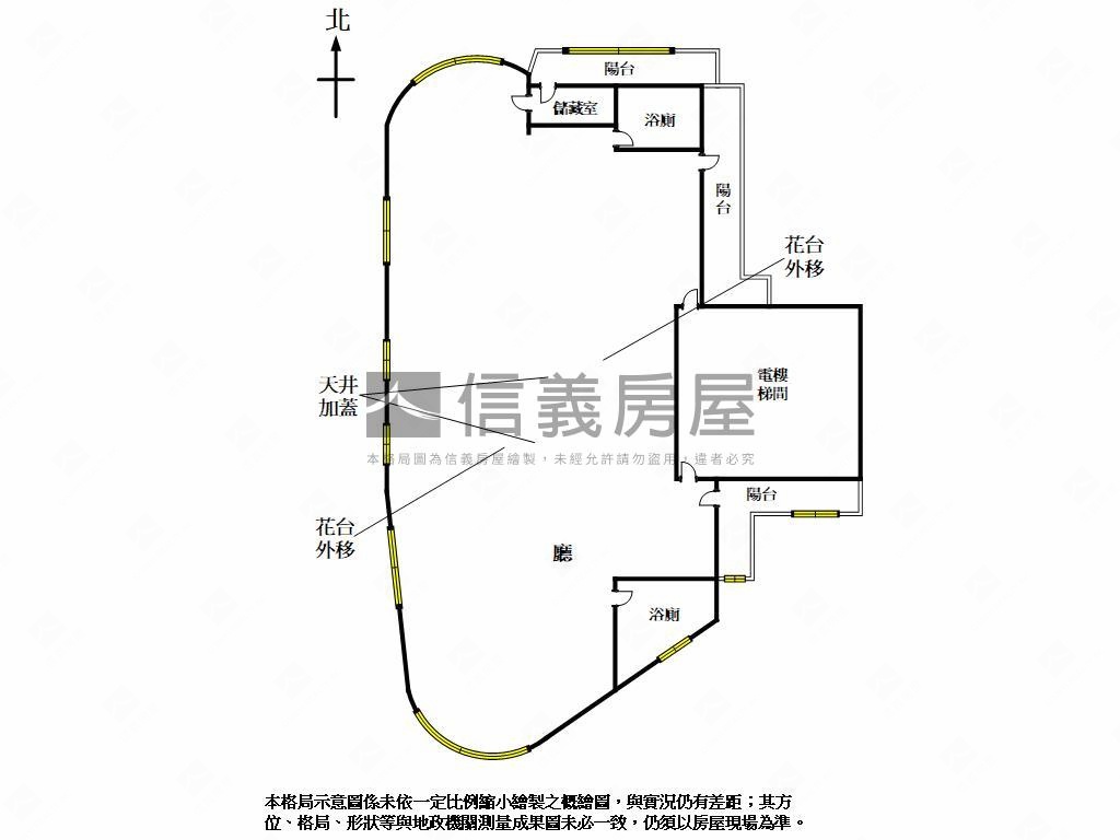 福星路百坪多面採光商辦房屋室內格局與周邊環境