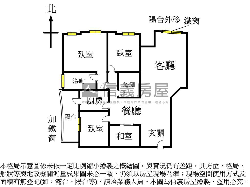 民權西路大同世界大三房房屋室內格局與周邊環境
