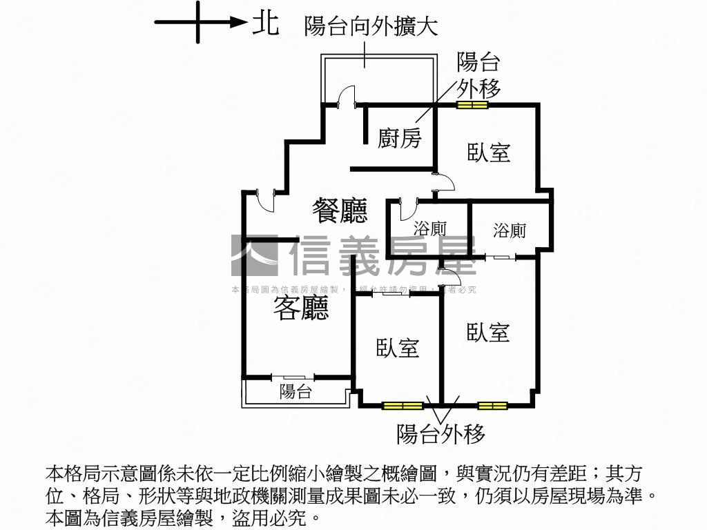 信義計劃永春捷運電梯三房房屋室內格局與周邊環境