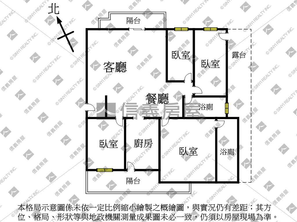 勝美誠四房露臺戶房屋室內格局與周邊環境