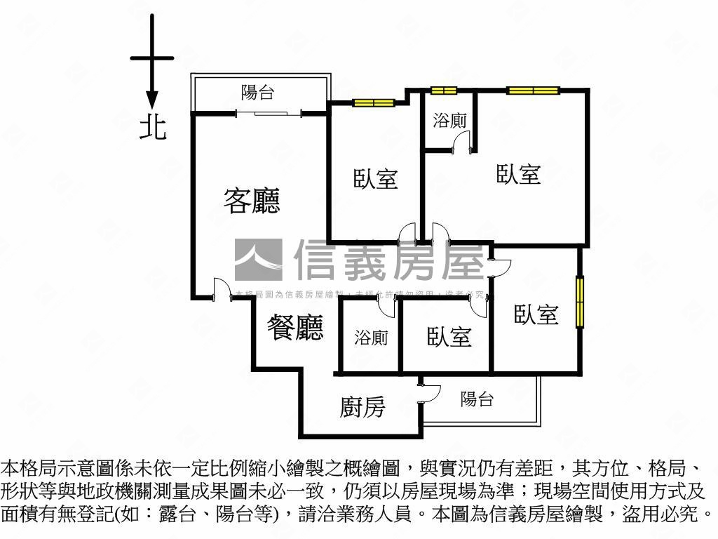 美術嵩豐大四房平車房屋室內格局與周邊環境
