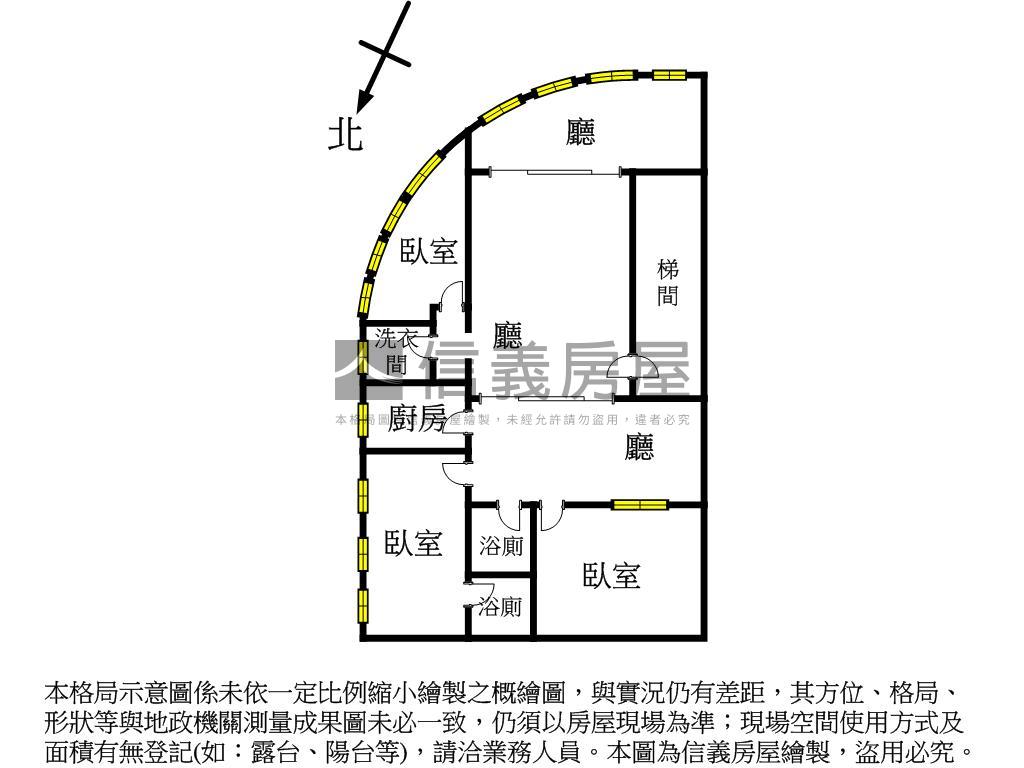黃金三樓大空間房屋室內格局與周邊環境