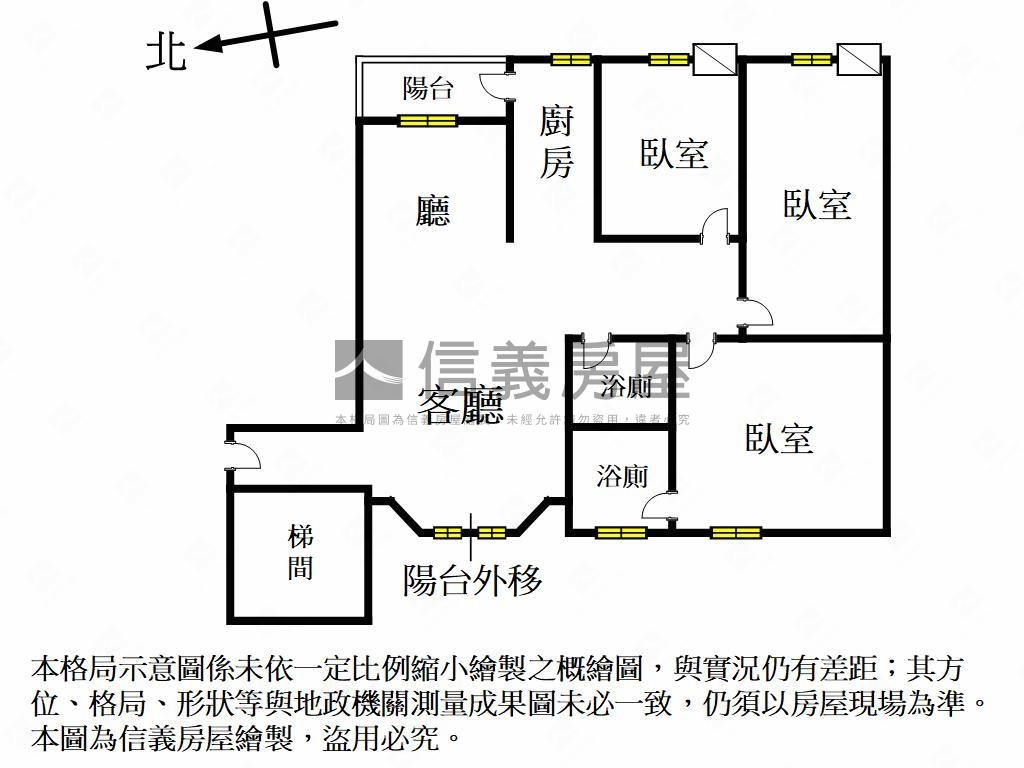 正義商圈高樓採光三房車位房屋室內格局與周邊環境