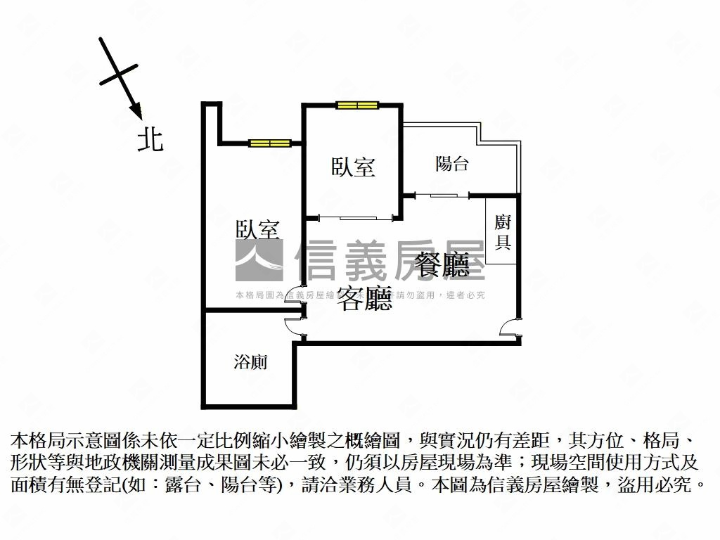 七張商圈高樓鋼骨２房房屋室內格局與周邊環境