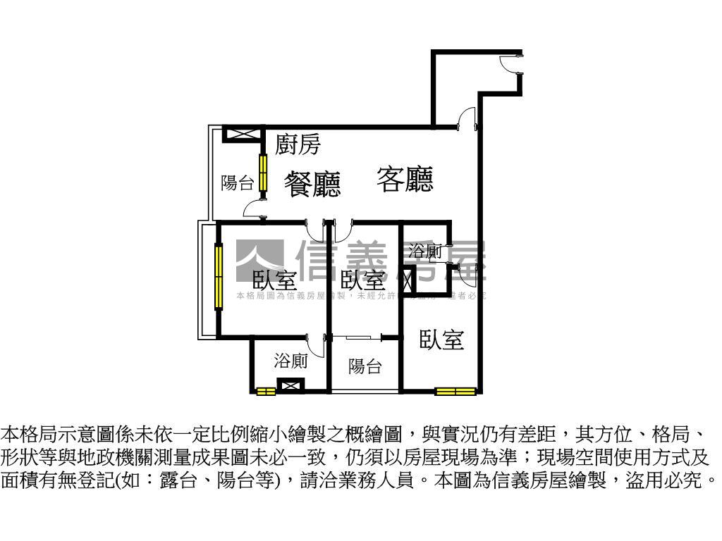 市政新銳邊間Ａ１棟８樓房屋室內格局與周邊環境