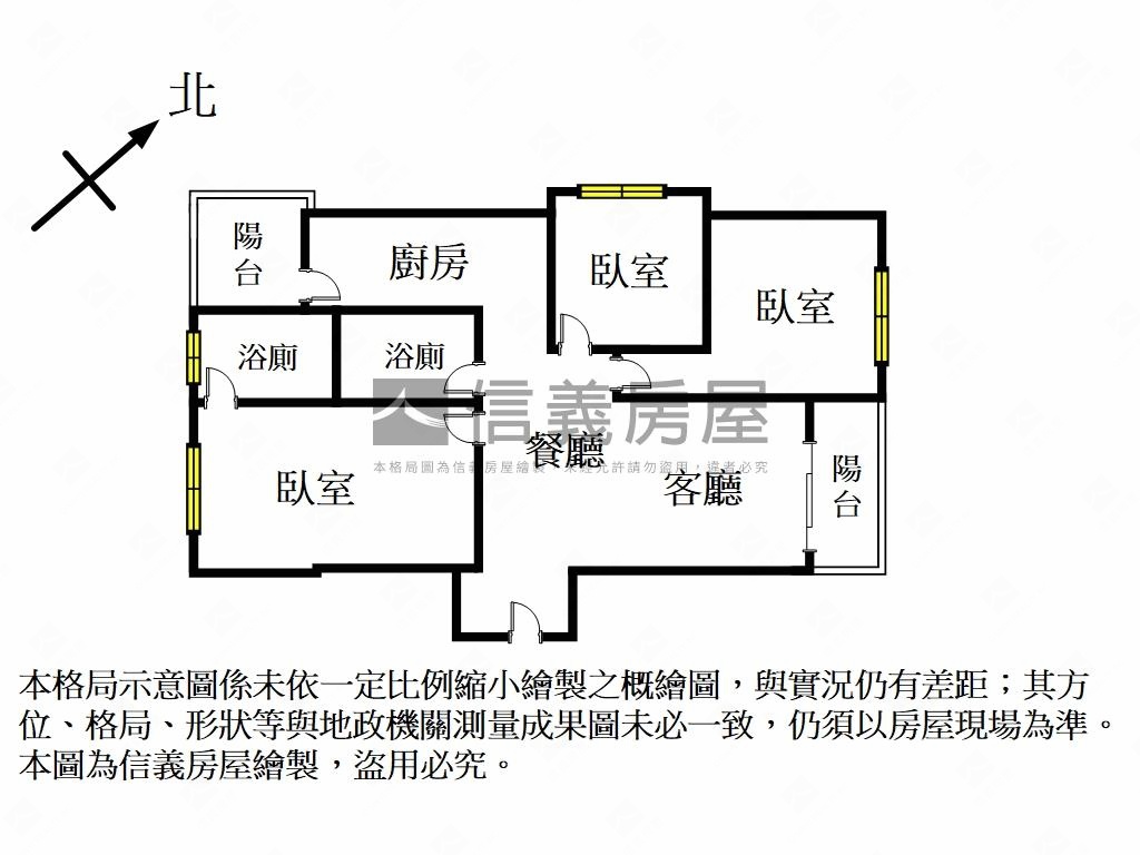 金雅生活圈悅佳川青３房房屋室內格局與周邊環境