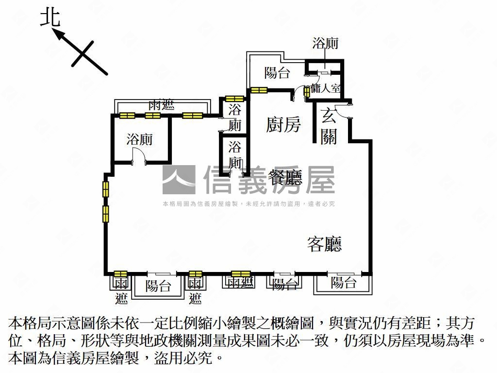 磐龍壹號樓高樓尊爵戶房屋室內格局與周邊環境