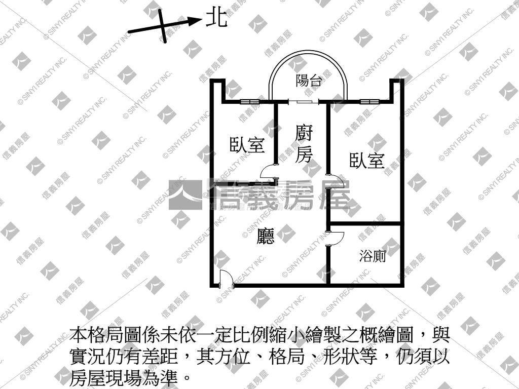 南歐度假風情．高樓２房房屋室內格局與周邊環境
