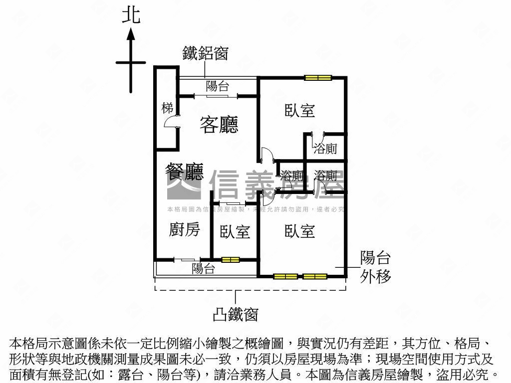 首選・竹林・光闊靜三房房屋室內格局與周邊環境