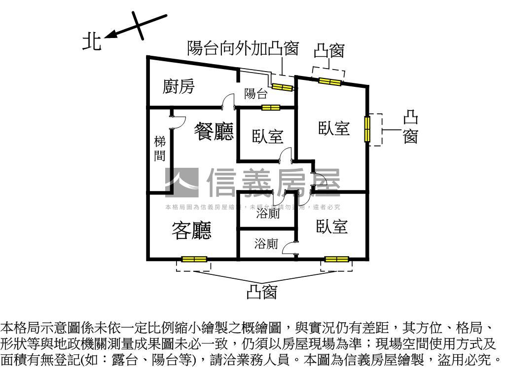 近未來捷運站電梯美三房房屋室內格局與周邊環境