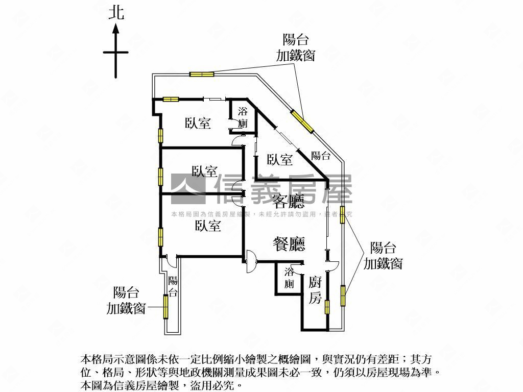 勤美模範電梯大四房採光戶房屋室內格局與周邊環境