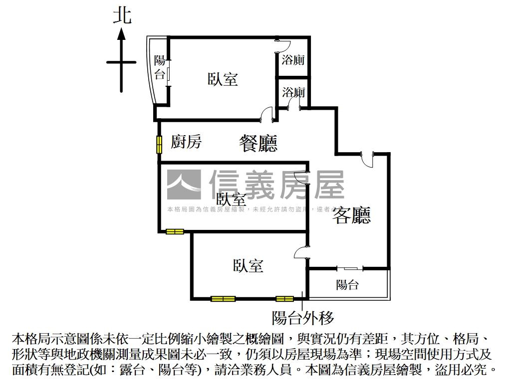北投捷運電梯３房房屋室內格局與周邊環境
