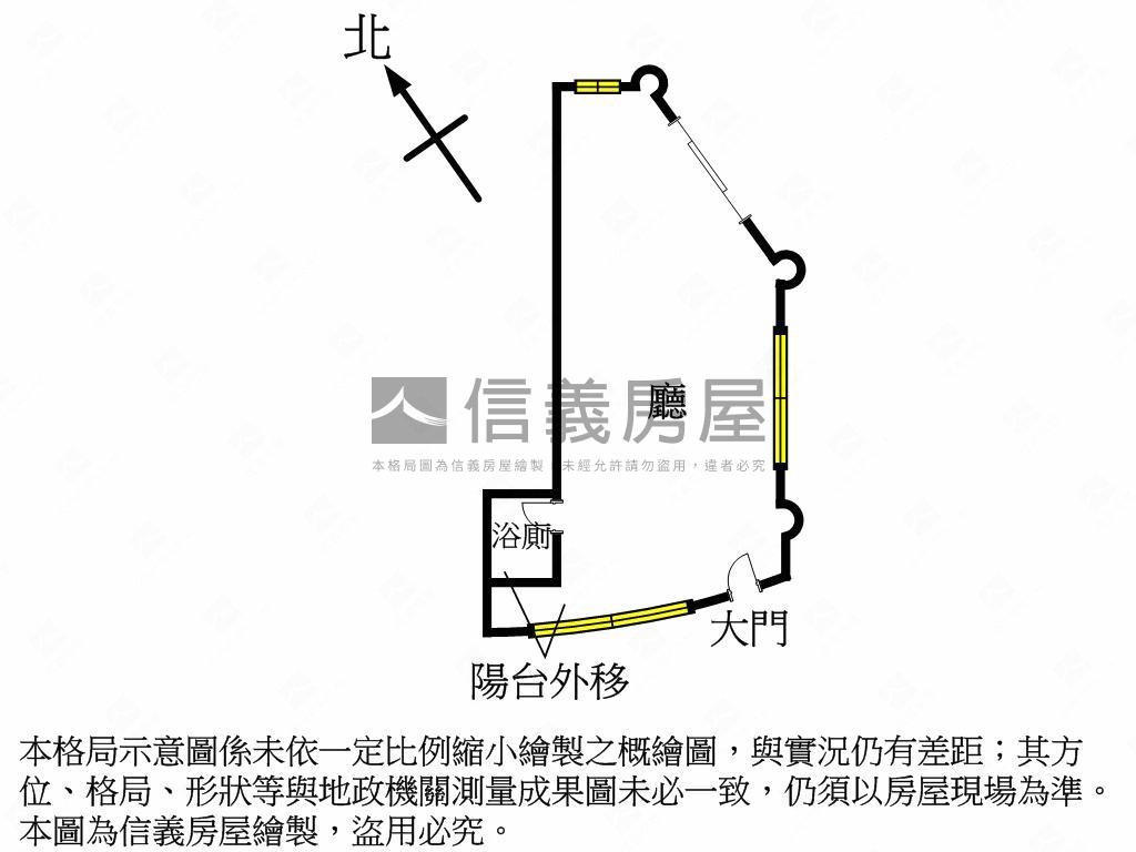 劍潭捷運．三角窗店面房屋室內格局與周邊環境