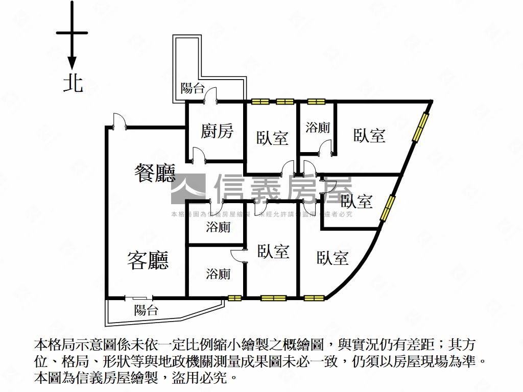 晶華美美五房車位房屋室內格局與周邊環境