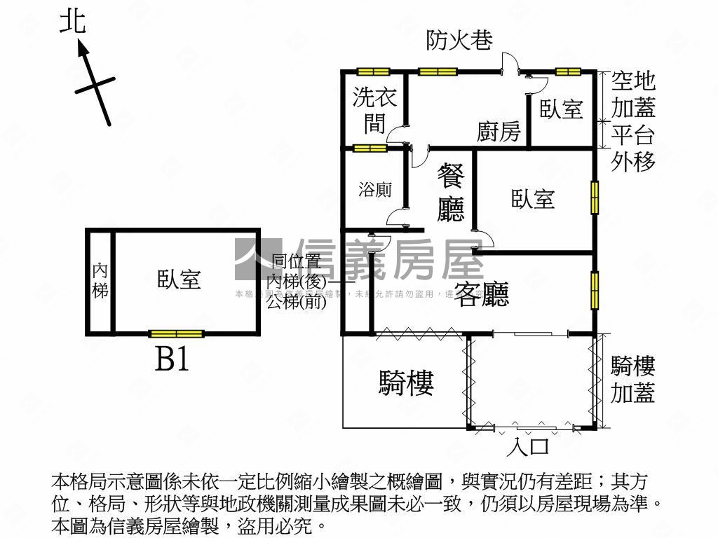 ✿景華邊間好停車１Ｆ✿房屋室內格局與周邊環境