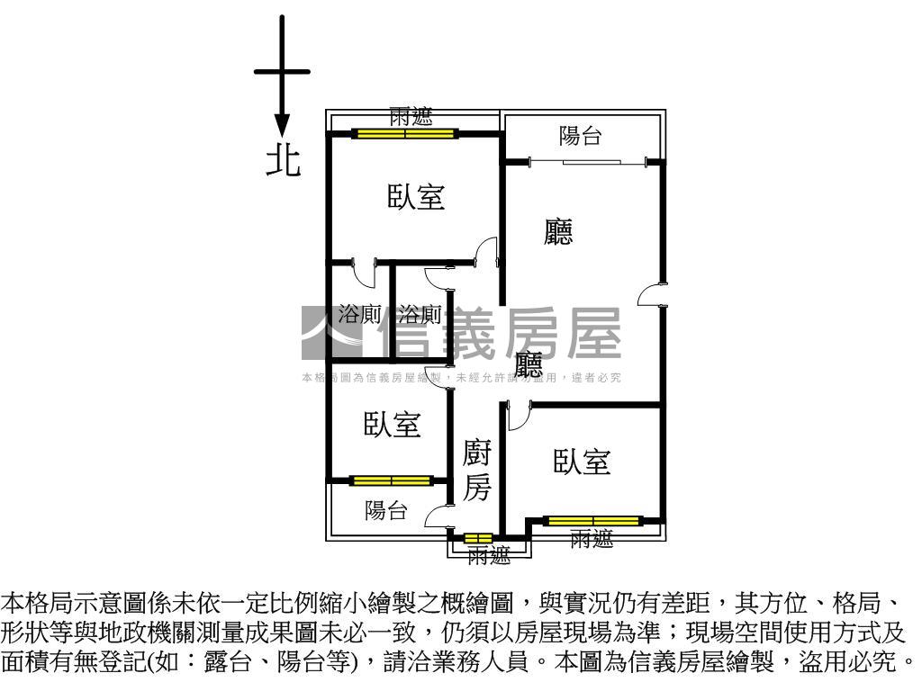 昌富御邸｜龍騰天下三房平房屋室內格局與周邊環境
