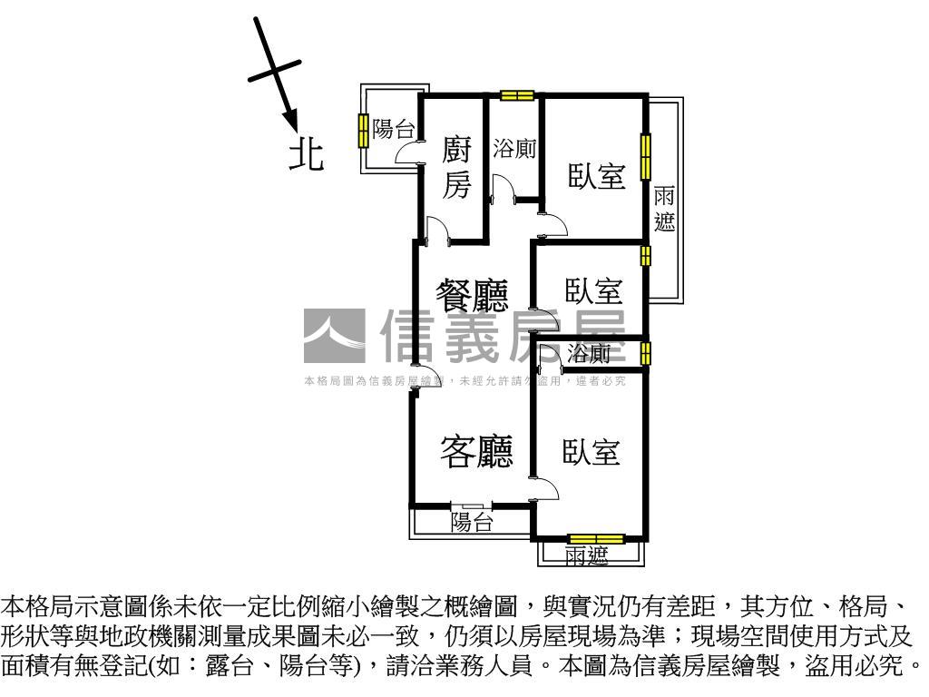台北捷韻景觀三房車位房屋室內格局與周邊環境