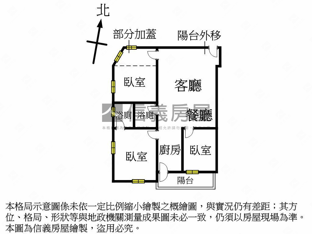 黎明親家南北向美三房平車房屋室內格局與周邊環境