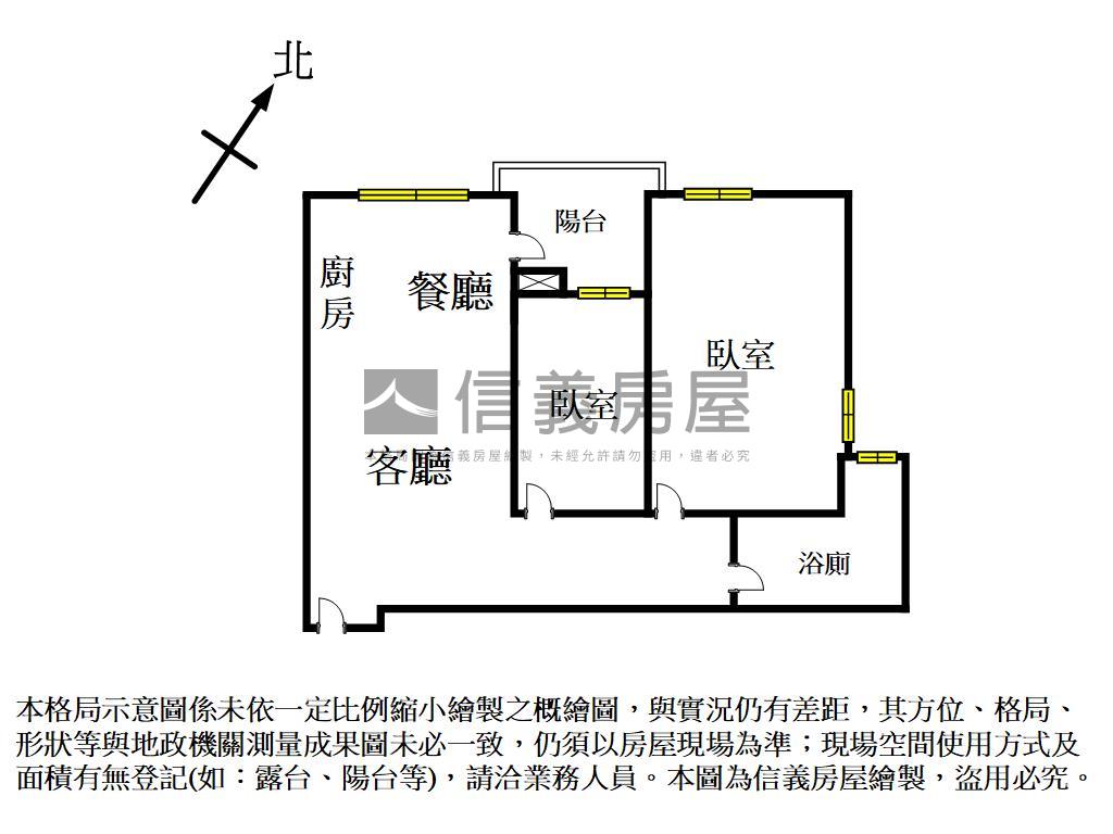 仰星殿雙視野衛浴開窗平車房屋室內格局與周邊環境