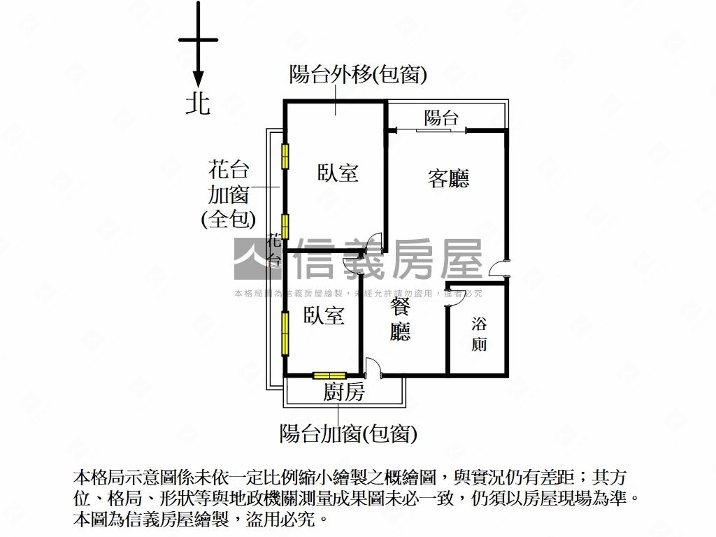帝國大廈高樓方正二房房屋室內格局與周邊環境