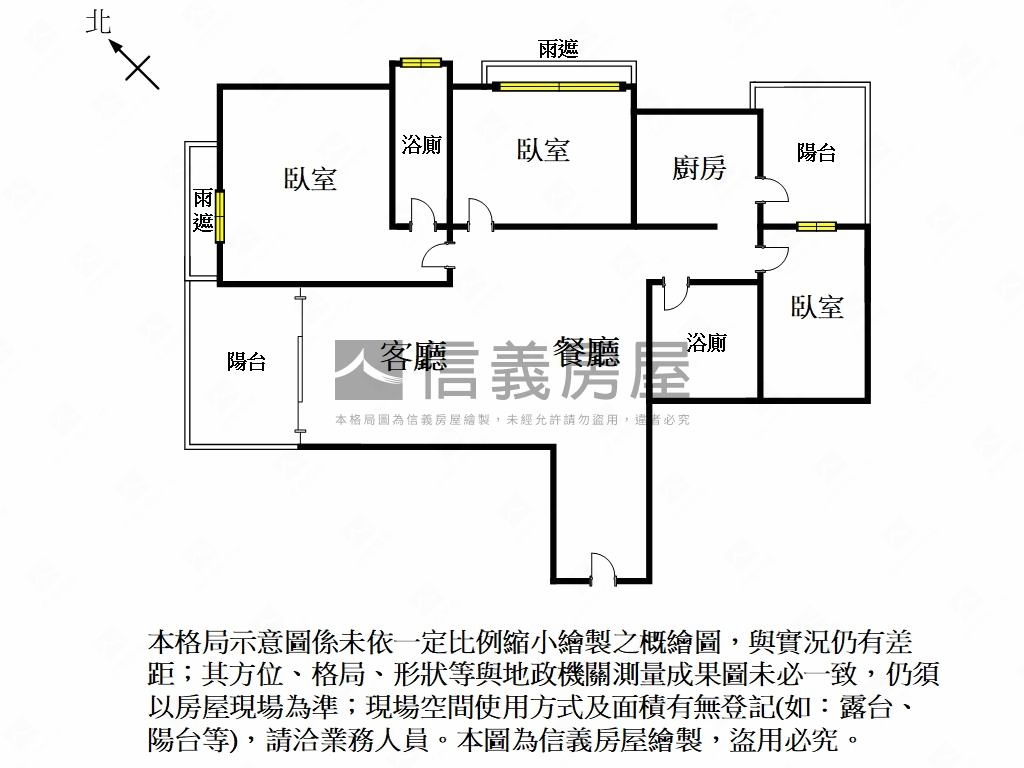 北區｜輕裝潢好入住三房房屋室內格局與周邊環境