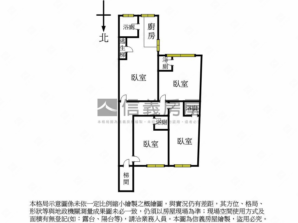 聯合二村公寓二樓房屋室內格局與周邊環境