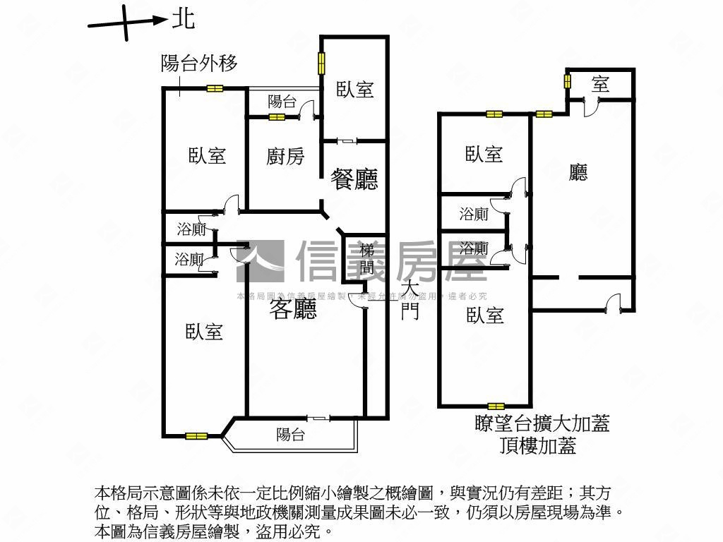 台北龍城稀有電梯頂加房屋室內格局與周邊環境