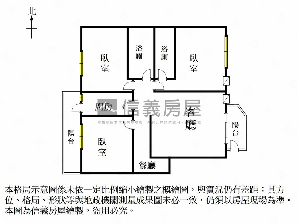 專【綠意華厦】明亮三房房屋室內格局與周邊環境