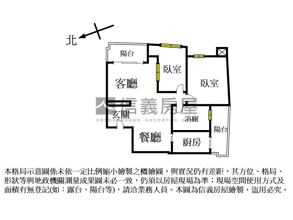 日成海闊文青綠景兩房房屋室內格局與周邊環境