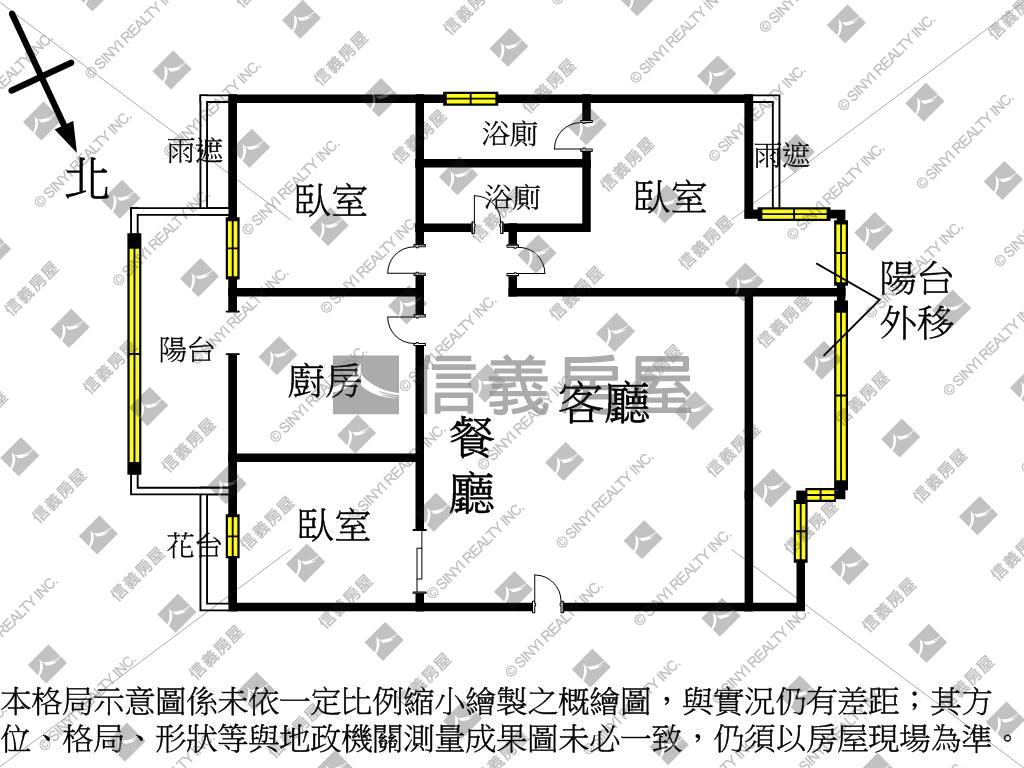 河堤高樓景觀三房車位房屋室內格局與周邊環境