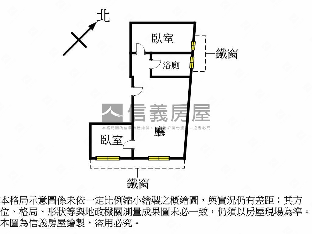 明亮美妝兩房房屋室內格局與周邊環境