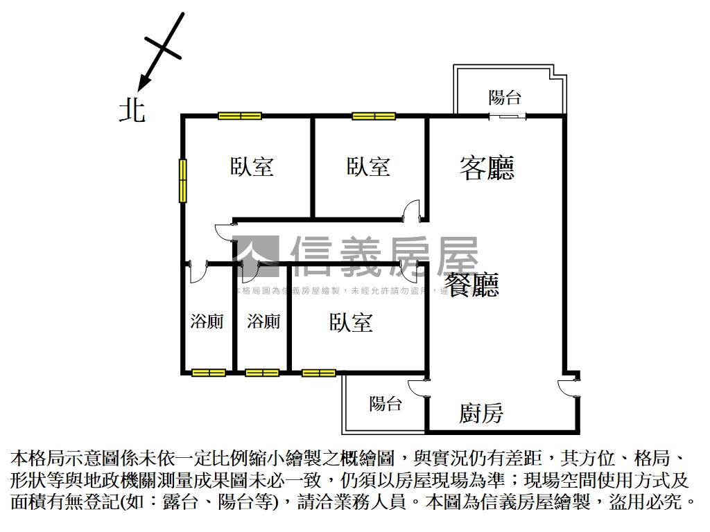 文青硯三房平車房屋室內格局與周邊環境