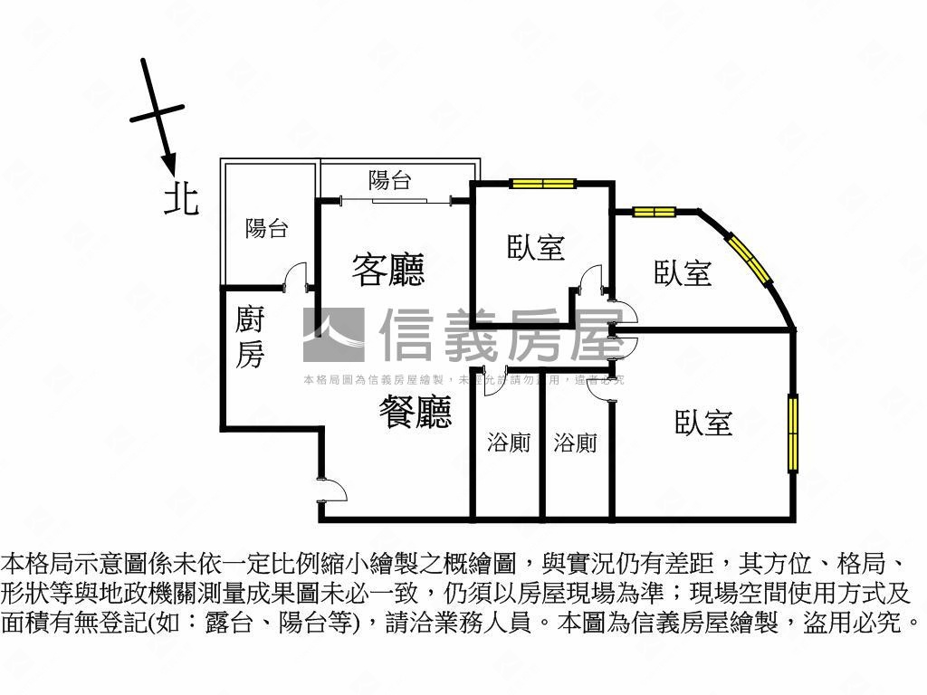 近台積電ｔ新加坡式三房Ⅱ房屋室內格局與周邊環境