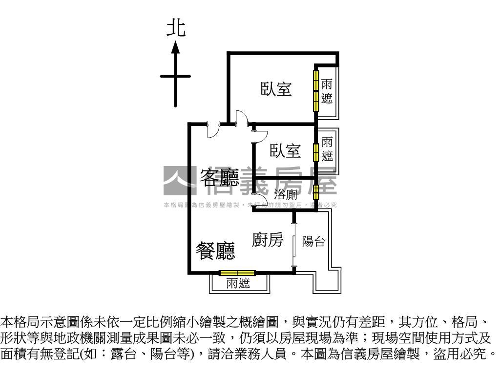景平捷運心之所向美兩房房屋室內格局與周邊環境