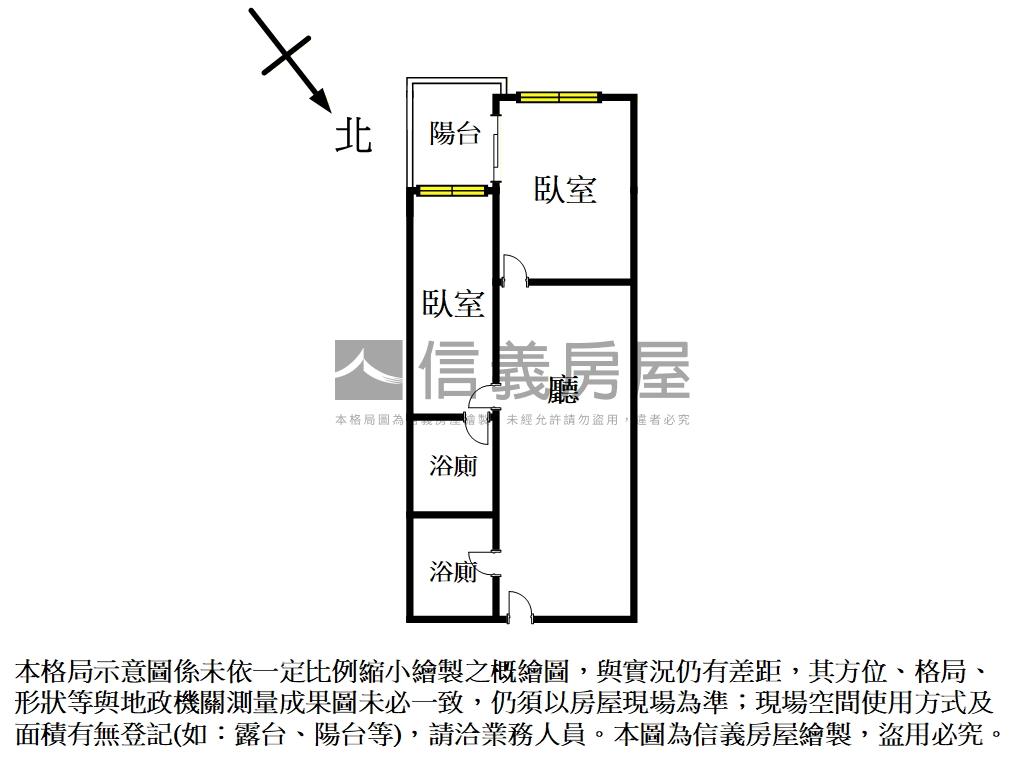 自由綠洲雙衛浴兩房車位房屋室內格局與周邊環境