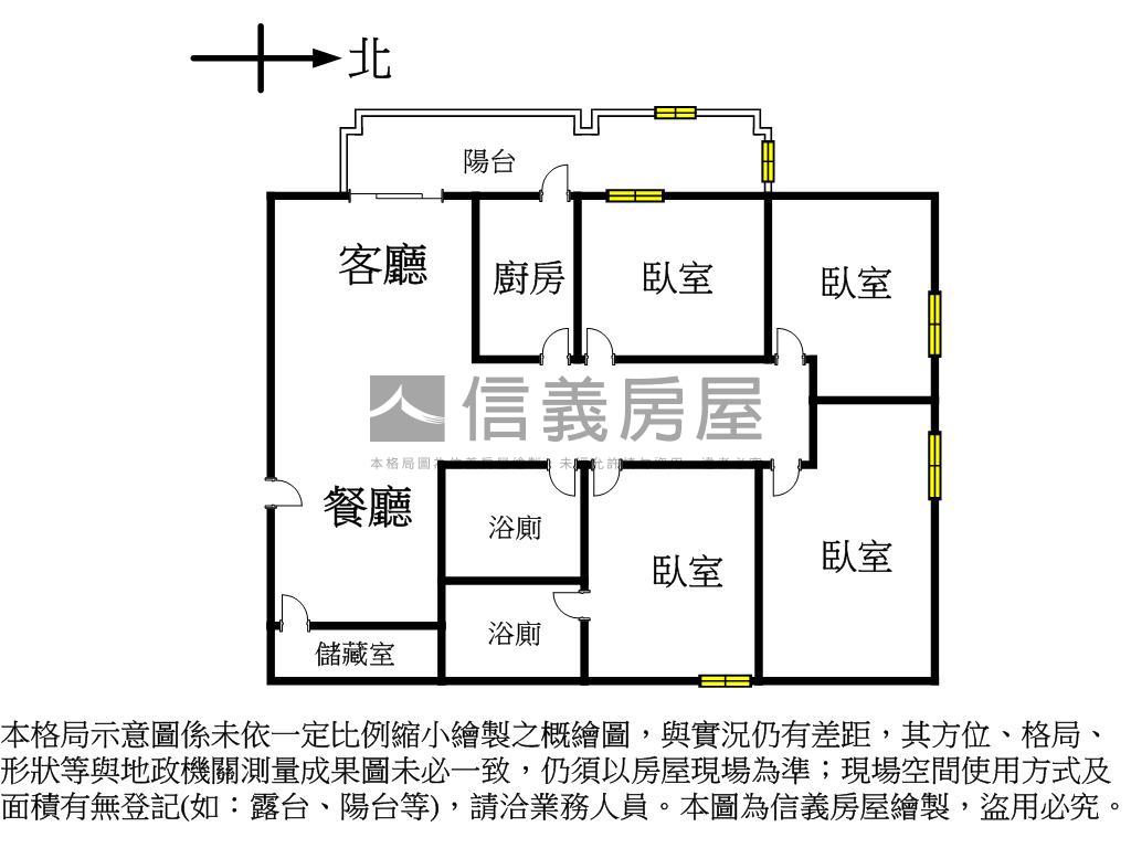 店長推薦虎嘯高樓視野四房房屋室內格局與周邊環境