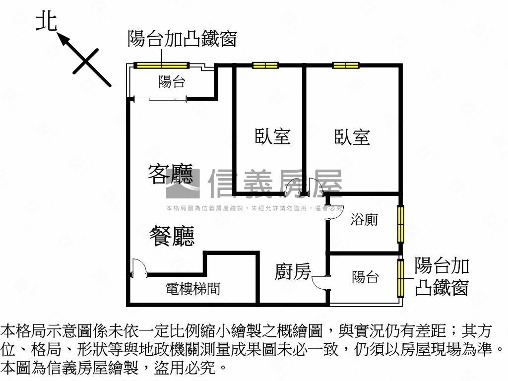 近捷運綠意靜謐大兩房房屋室內格局與周邊環境