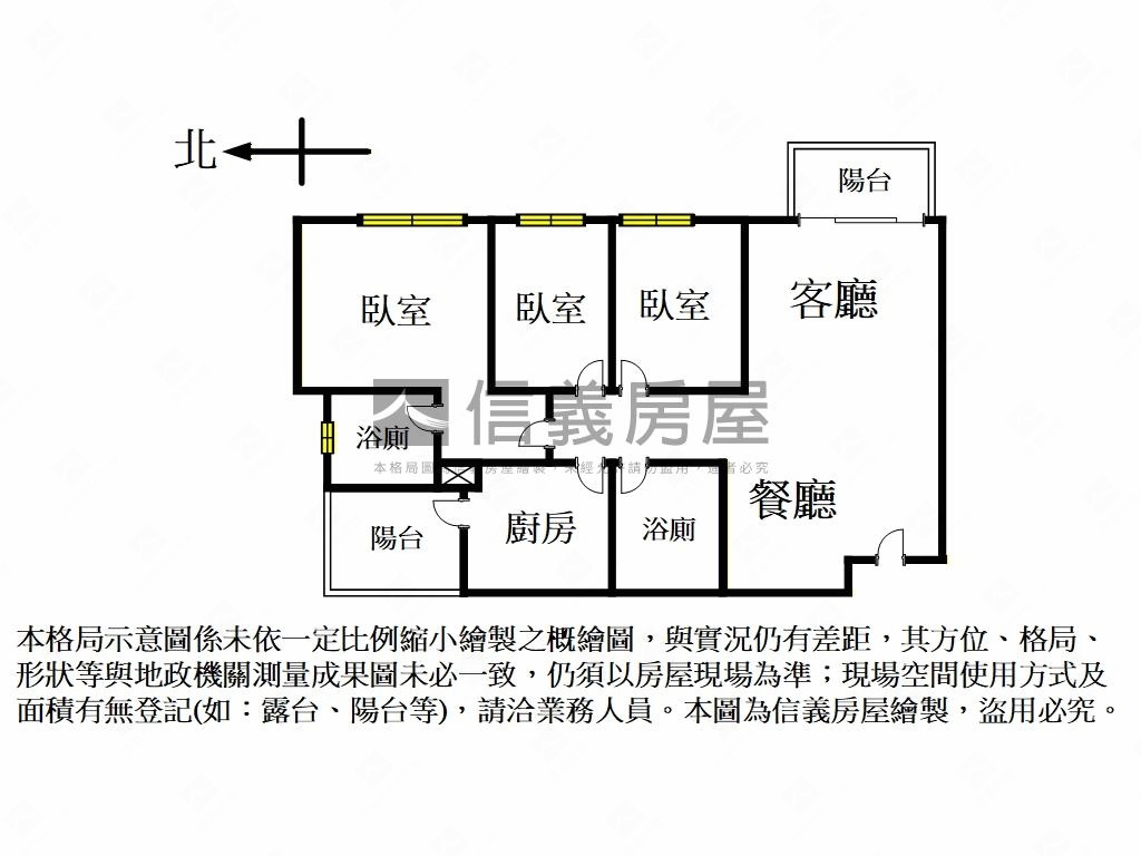 新碩文曲．後棟三房房屋室內格局與周邊環境