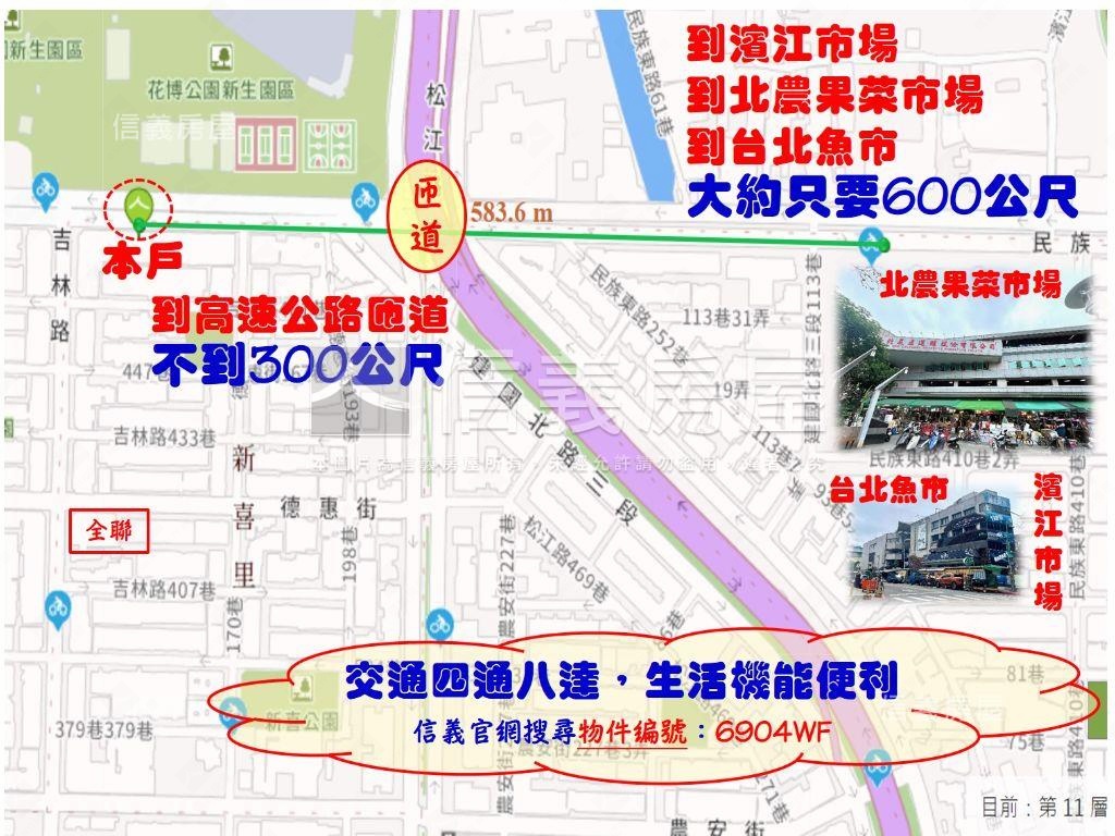 正面新生公園～黃金三樓房屋室內格局與周邊環境