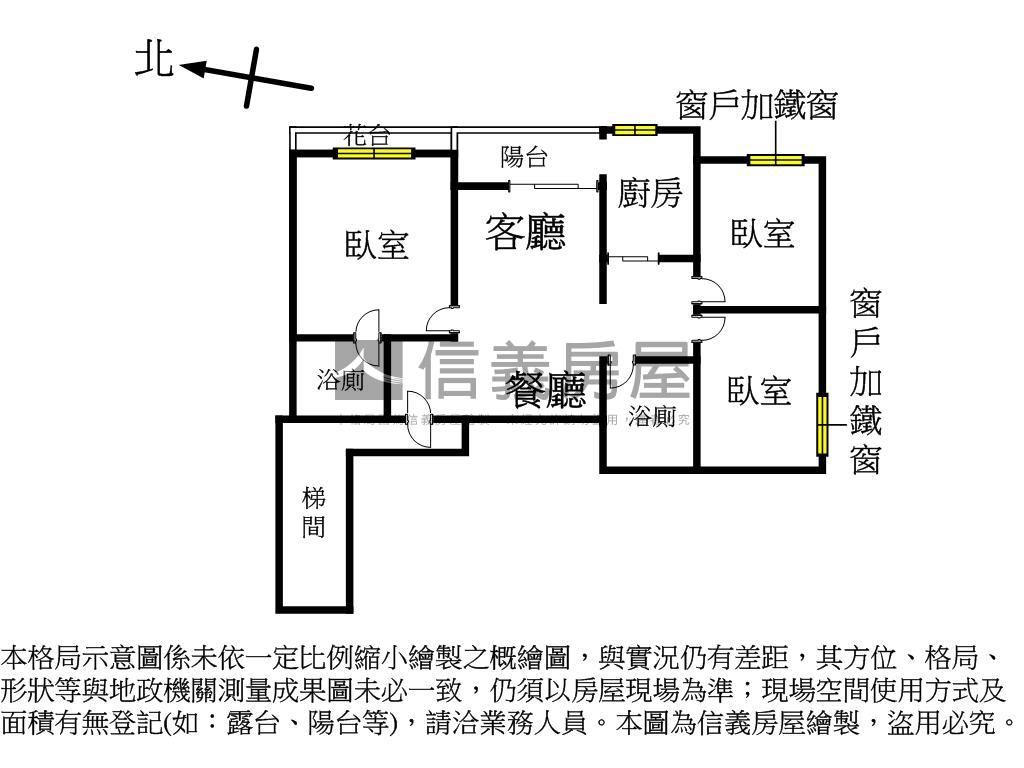 ★近中山醫大｜美三房房屋室內格局與周邊環境