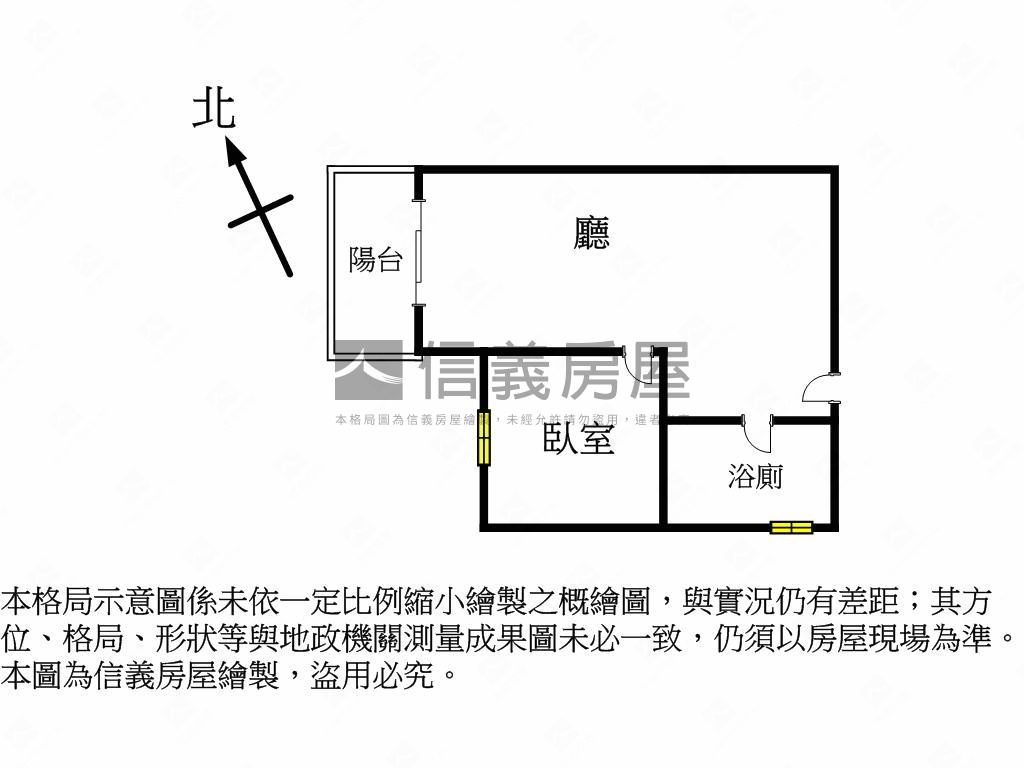 雲品邊間一房平車衛浴開窗房屋室內格局與周邊環境